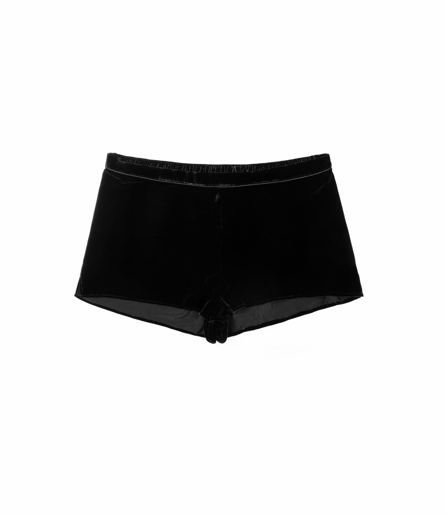 Black velvet cheap shorts