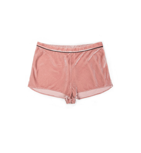 Pink moon velvet shorts best sale